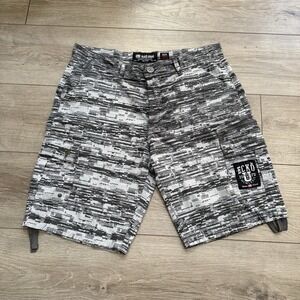 Y2K Ecko Unltd‎ Men's Smoke Texture CARGO Shorts Gray Men's Size 34
